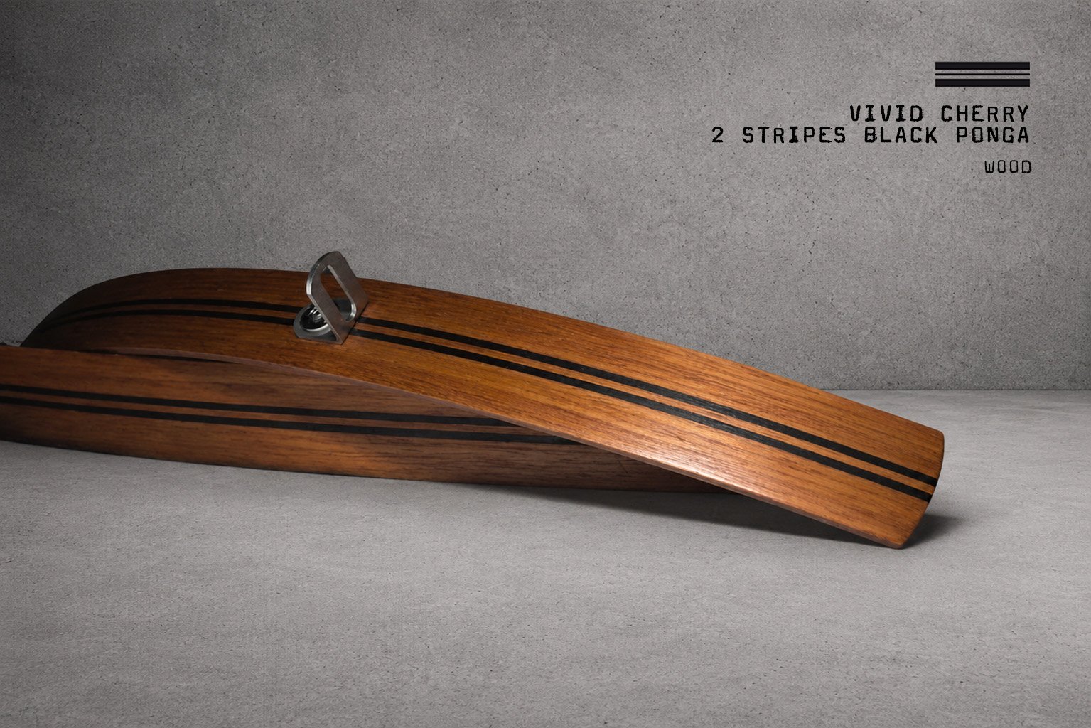 WO-VC2BP-WV-005 Wood / Vivid Cherry 2 Stripes Black Ponga – Bild 3