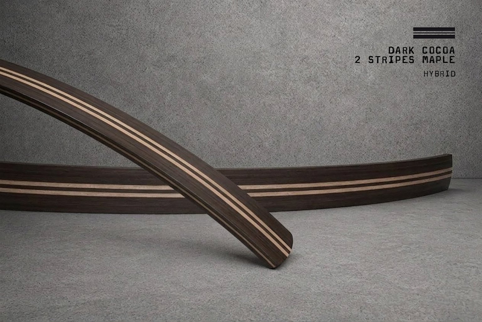 HY-DC2MA-ST-003 Hybrid / Dark Cocoa 2 Stripes Maple – Bild 3