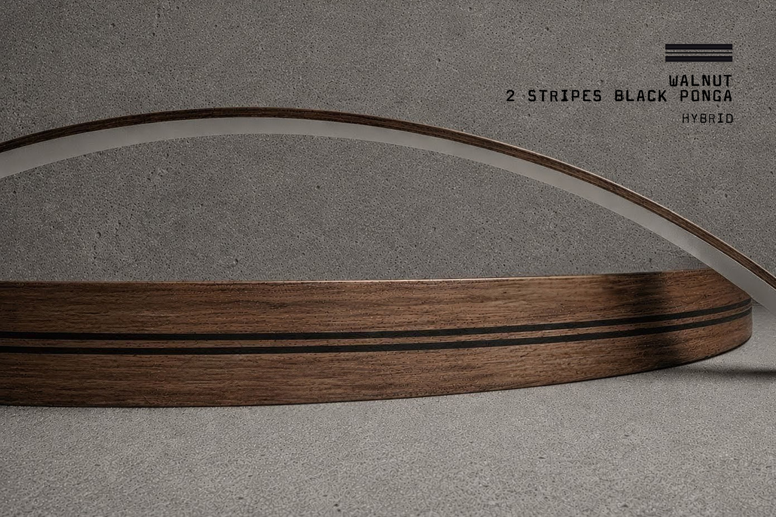 Hybrid / Walnut 2 Stripes Black Ponga