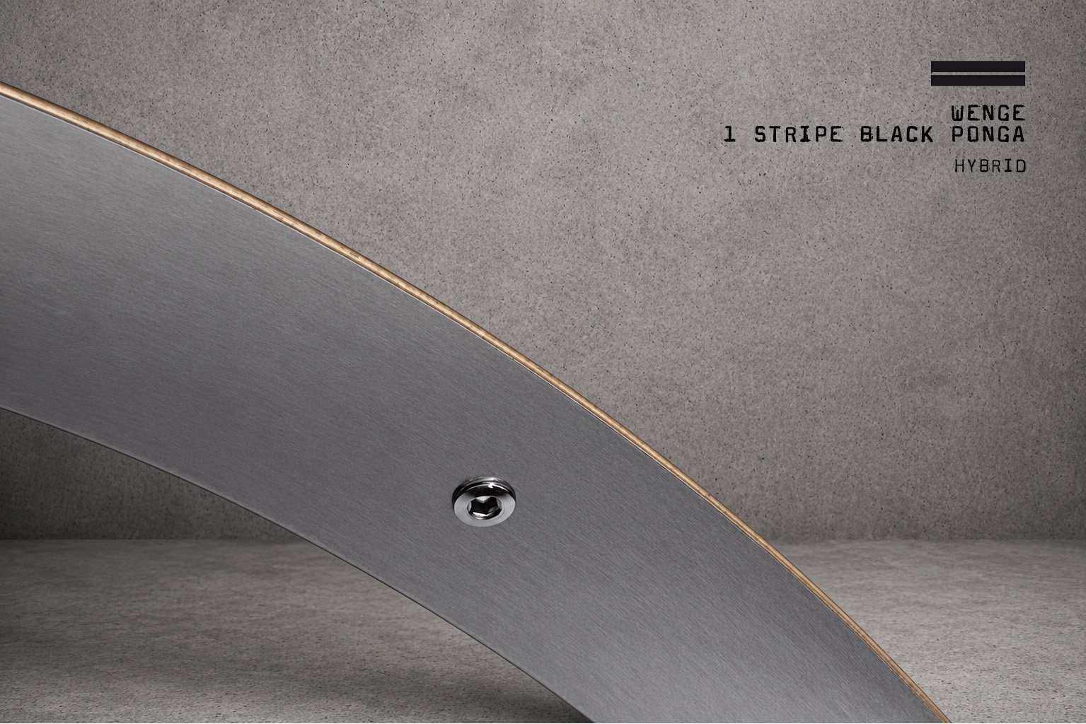 HY-WE1BP-ST-002 Hybrid / Wenge 1 Stripe Black Ponga – Bild 2