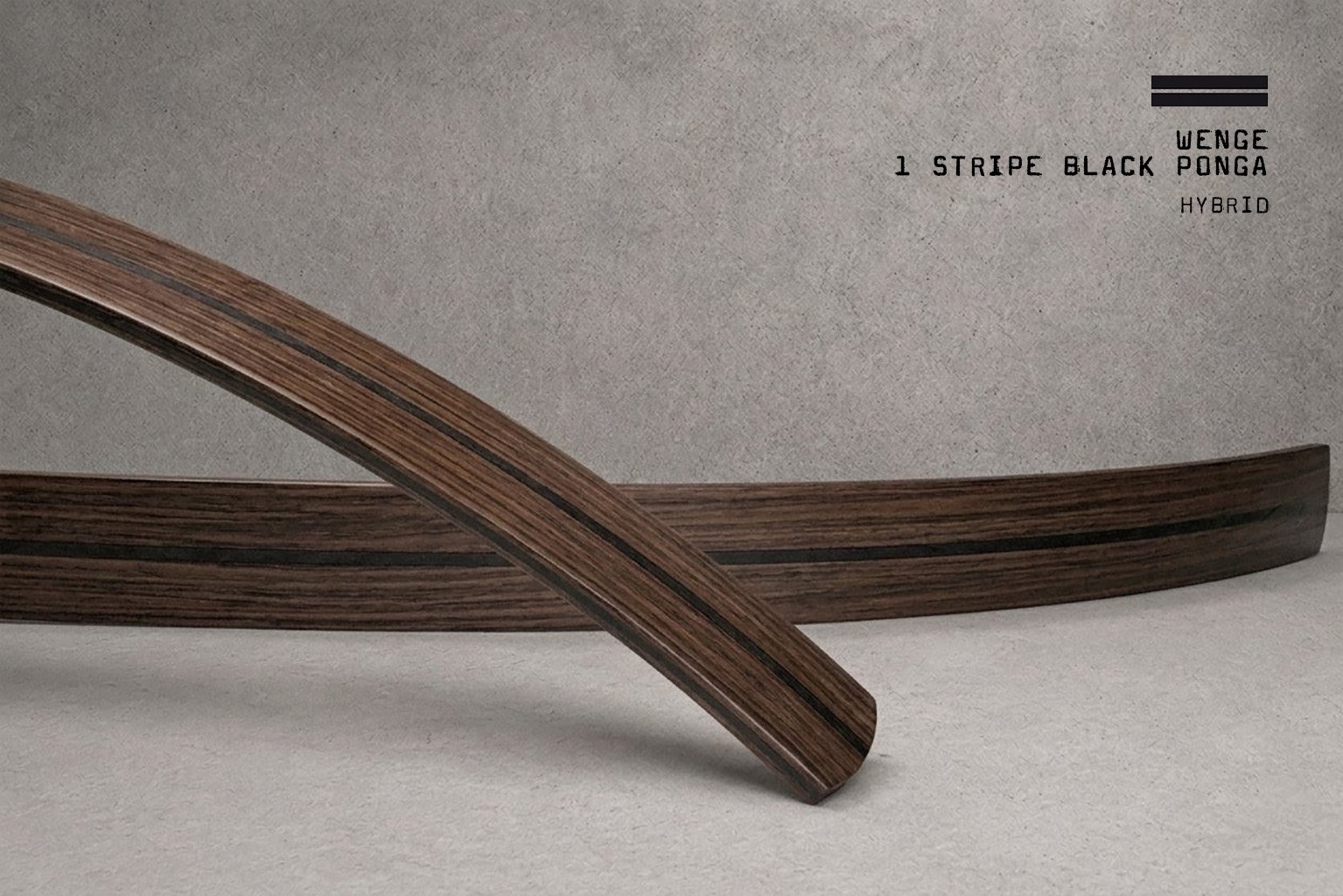 HY-WE1BP-ST-003 Hybrid / Wenge 1 Stripe Black Ponga – Bild 3