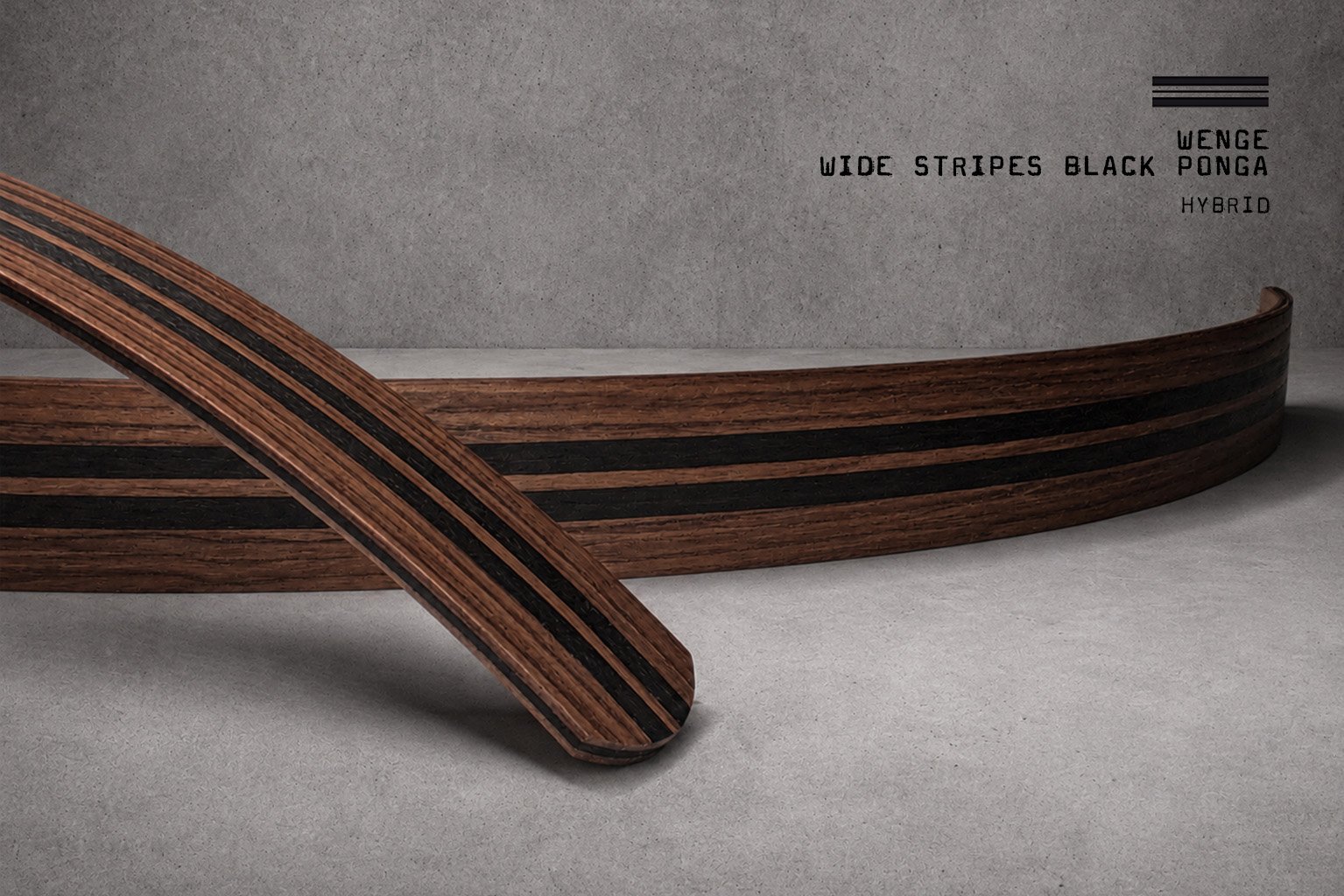 Hybrid / Wenge Wide Stripes Black Ponga – Bild 3
