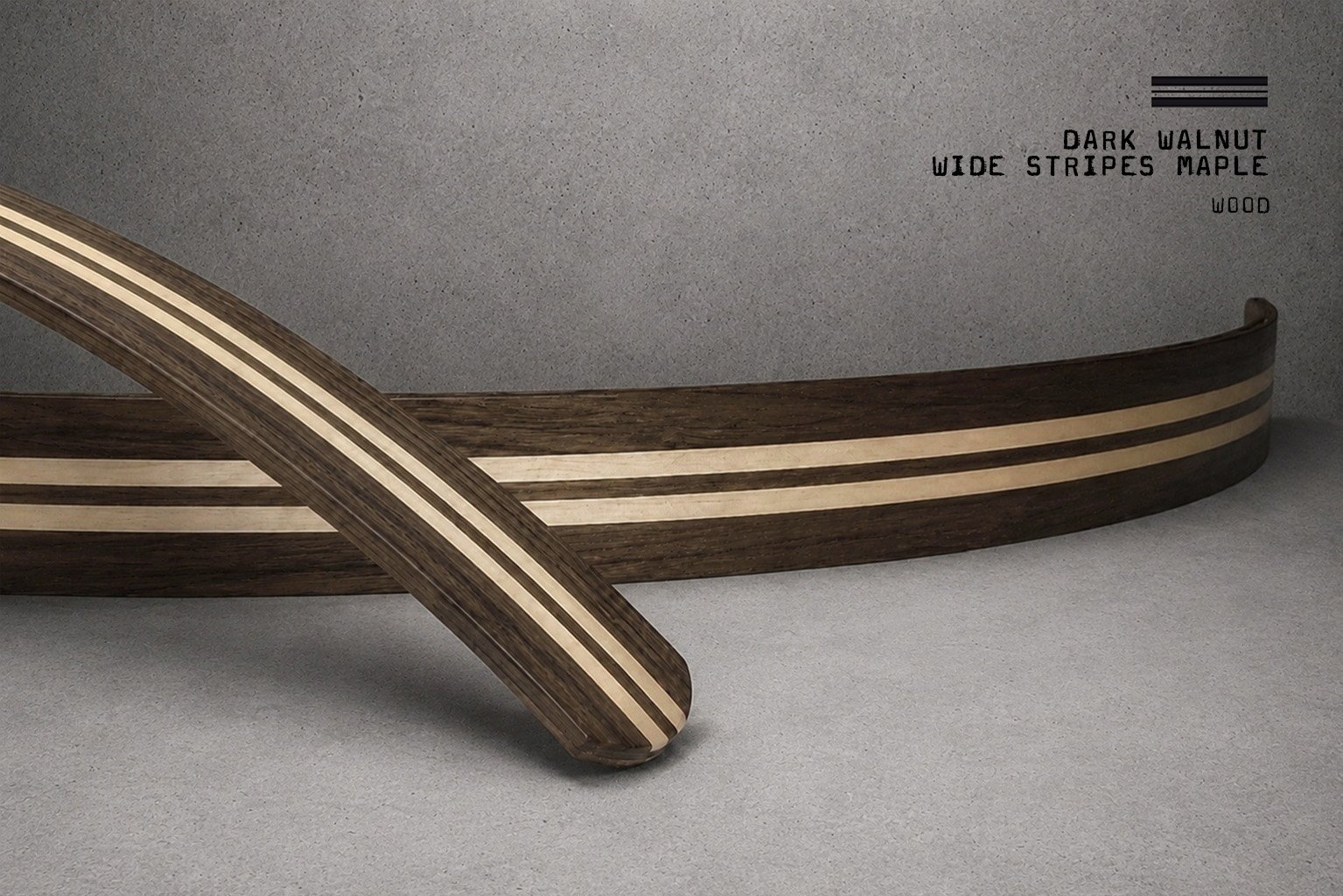 Hybrid / Dark Walnut Wide Stripes Maple – Bild 3