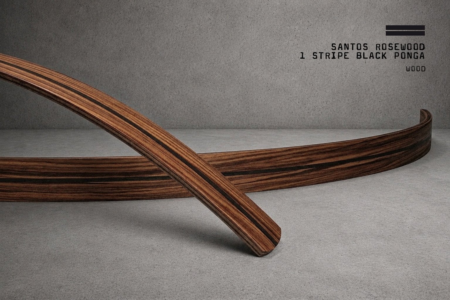 Wood / Santos Rosewood 1 Stripe Black Ponga – Bild 2