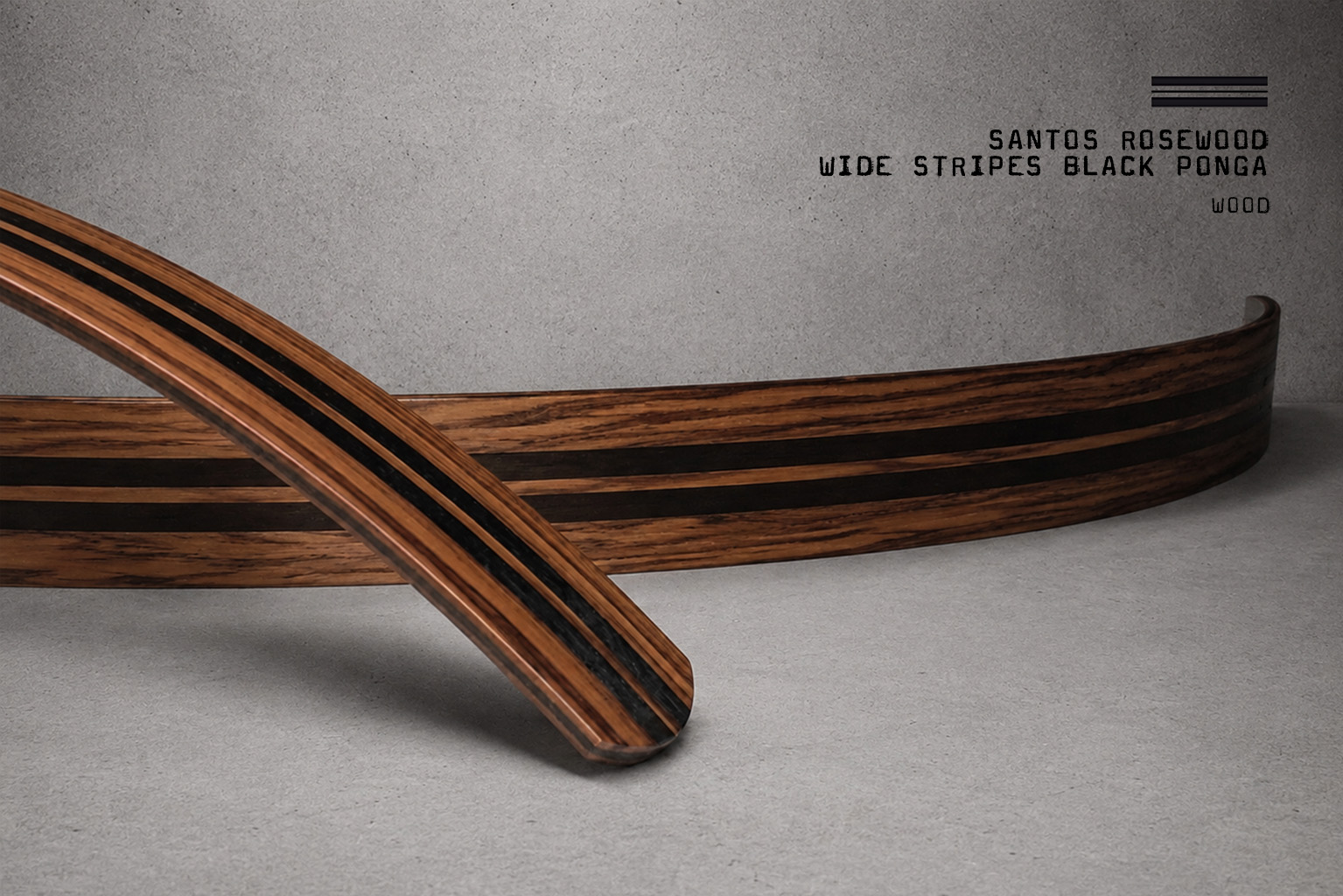 Wood / Santos Rosewood Wide Stripes Black Ponga – Bild 2