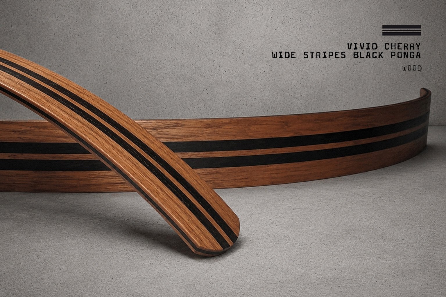 Wood / Vivid Cherry Wide Stripes Black Ponga – Bild 2