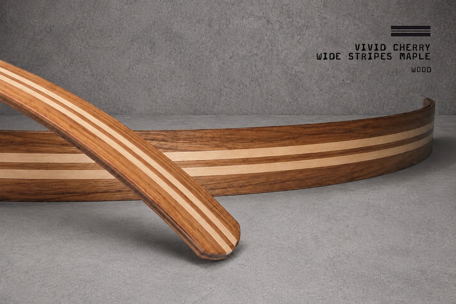 WO-VCWMA-WV-003 Wood / Vivid Cherry Wide Stripes Maple – Bild 2