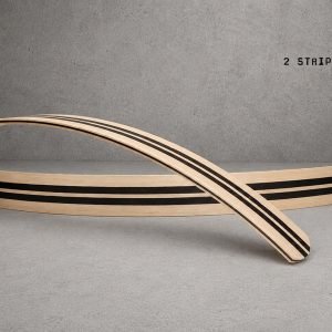 Wood / Maple Wide Stripes Black Ponga
