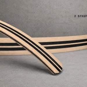 Editions - Wood / Maple Wide Stripes Black Ponga